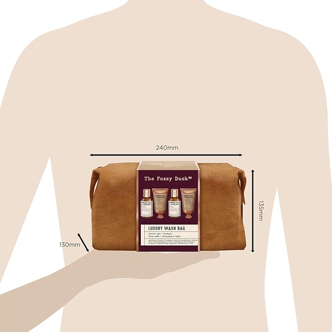 Baylis & Harding The Fuzzy Duck Bergamot, Hemp & Sandalwood Men's Luxury Toiletry Bag Gift Set - Vegan Friendly