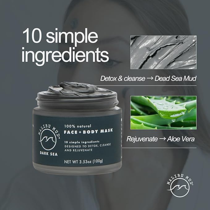 All-Natural Face and Body Mask for Daily Detox, Cleanse, Rejuvenate without Drying Your Skin, for All Skin Types