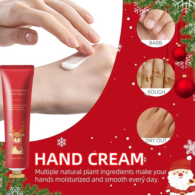 Christmas Hand Cream Gift Set for Women, 10 Pack Mini Hand Lotion Stocking Stuffers, Moisturizing Travel Size Bulk Hand Lotion for Dry Cracked Hands, Winter Hand Care Cream