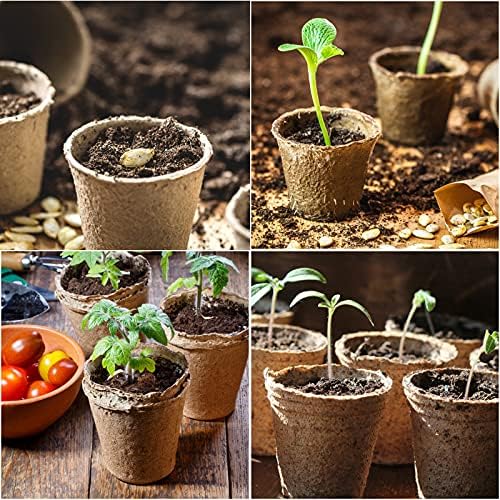 JERIA 100-Pack 3.15 Inch Peat Pots for Seedling with 100 Pcs Plant Labels,Outdoor Garden Germination Nursery Pots,Biodegradable Seed Starter Pots Kits - Image 7