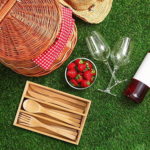 Totally Bamboo 12-Piece Reusable Bamboo Flatware Set with Travel Case - Image 2