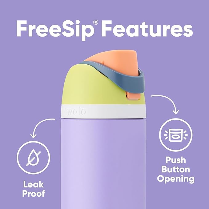 Owala FreeSip Insulated Stainless Steel Water Bottle with Straw for Sports, Travel, and School BPA-Free Sports Water Bottle, 24 oz, Surfs Edge