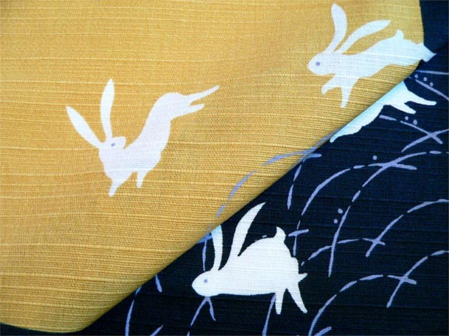 Furoshiki Japanese Wrapping Cloth, Large Size 27.6x27.6 Inch 70cm Reusable Gift Wrap, Eco-Friendly Fabric for Bento Bag, Wine Bottle, Table Decor Washable & Wrinkle Resistant (Moon Dancing Rabbit) - Image 5