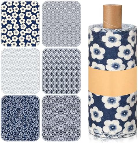 Redbaker 18 Pcs 18 Pcs Reusable Paper Towel for Kitchen,Geometric Style by Redbaker