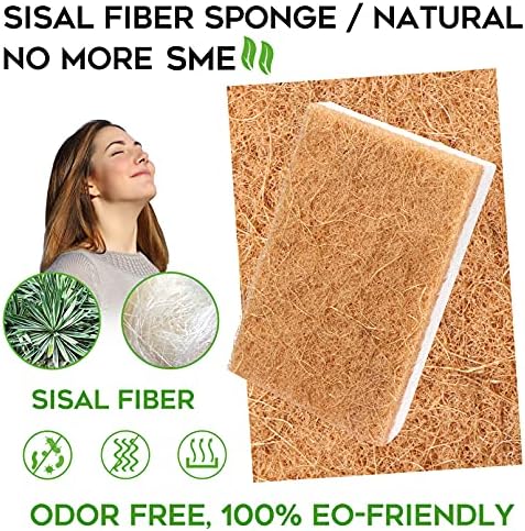 Natural Sponges Kitchen 9Pack,Eco Friendly Non-Scratch Scrub Sponge,Biodegradable Sisal Scrubber with Compostable Dish Sponges for Kitchen Cleaning… - Image 2