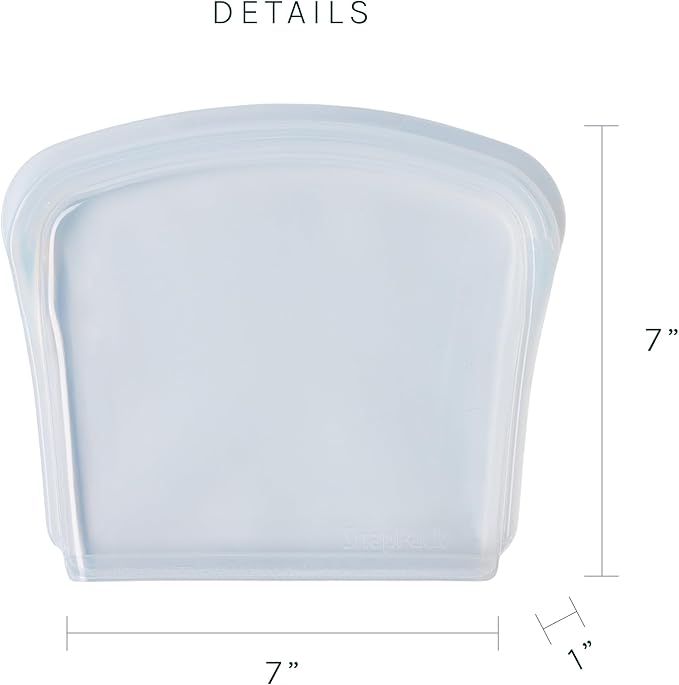 MODERN-X SnapPack Premium Silicone Reusable Storage Bags, 2-Pack, Multi | Multi-Use Reusable Bags, Lunch Bag, Travel Containers | BPA Free, Leak-free, Dishwasher-Safe, Eco-friendly