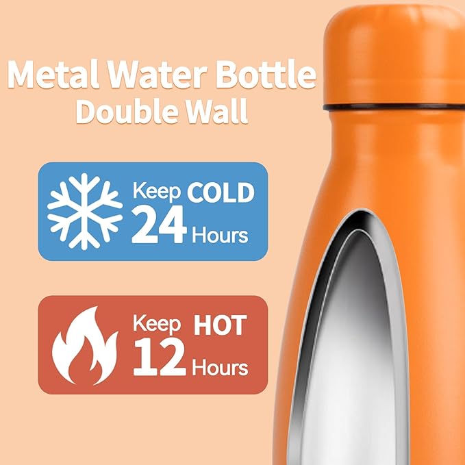 OWS 17oz Insulated Water Bottles Bulk 1/2/4 Pack, Metal Sports Water Bottles, Double Wall Vacuum BPA-Free Flask for School, Sports(mix 4pcs)