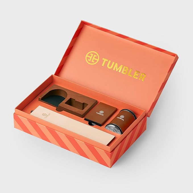 Tumbler Rolling Knife Sharpener Starter Set - Knife Sharpening Made Easy - Holiday Gift Set