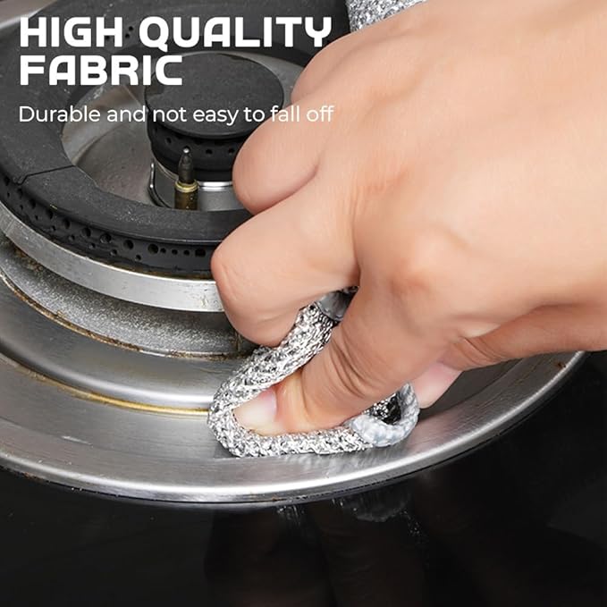 2024 New Multipurpose Wire Dishwashing Rags, Premium Metal Wire Dishwashing Cloth Scrubs Cleans, Scrubbing Wire Dishwashing Rags Non-Scratch Wire Dishcloth for Dishes, Sinks (10)