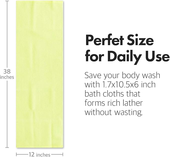 Premium Exfoliating Washcloth Towel(4 Color) Korean Loofah Bath Sponge Long Back Scrubber African Bath Sponge African Long Net for Shower/It Becomes Softer as You use.by NOPIGO
