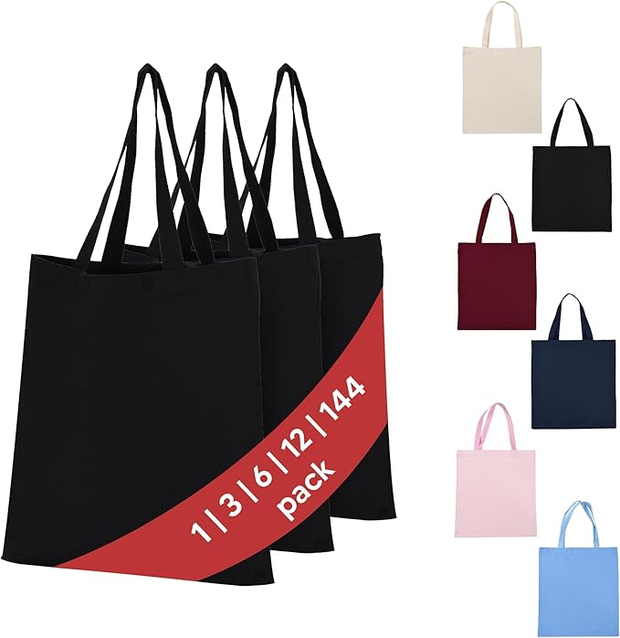100% Cotton Tote Bag – Whosale Reusable Canvas Shopper for Events, Craft, Gift, Grocery, Promo Use