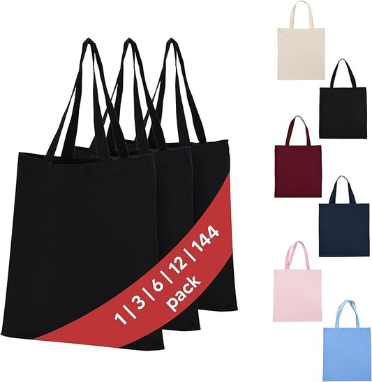 100% Cotton Tote Bag – Whosale Reusable Canvas Shopper for Events, Craft, Gift, Grocery, Promo Use