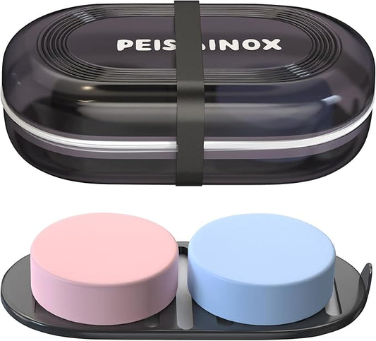Leakproof Travel Soap Dish with Lid - Draining Soap Bar Holder for Bathroom, Shower, Gym, School, Camping, Vacation, Outdoor