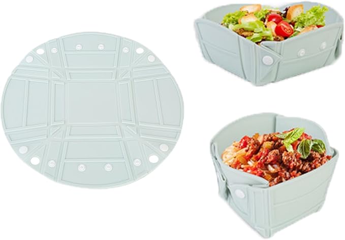 Camping Bowl Collapsible Silicone Bowl Portable Camping Tableware Folding Picnic Bowl for Travel Camping Fridge Food Storage