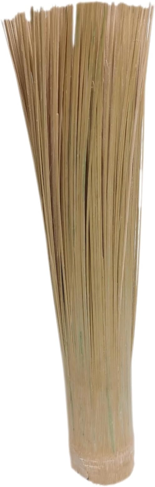 Bamboo Wok Brush, 100% Traditional Natural Handmade from Natural Sturdy Bamboos, Refined Cleaning, Powerfully Scrub Pots Frying, Wok, Cylindrical, Iron Clay, Stainless Steel, Non-Stick Pot