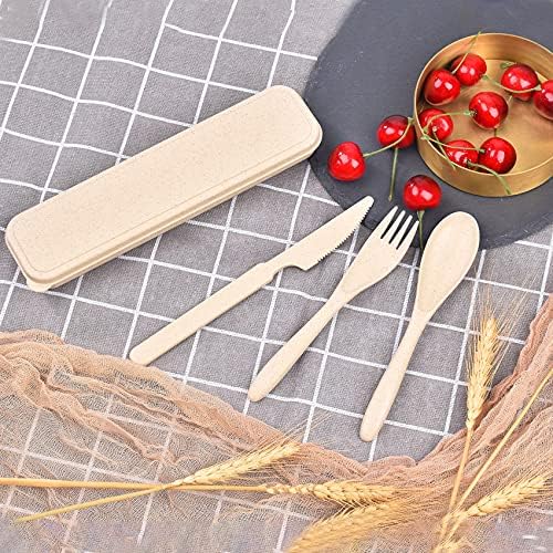 8 Sets Portable Cutlery Set,Reusable Travel Utensils with Case - Image 4