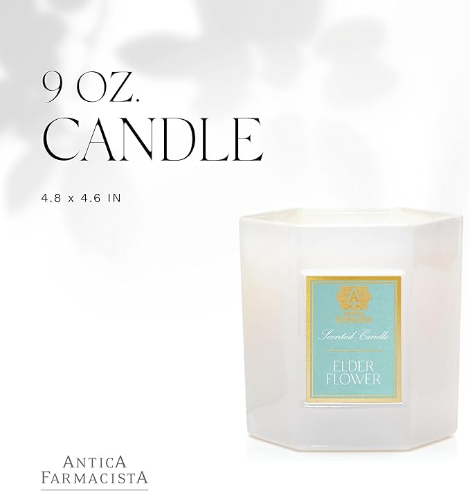 Antica Farmacista Luxury Scent Candle - Decorative Home Candle - Long-Lasting & Premium Scented - Luxury Gift - Elderflower, 9 oz