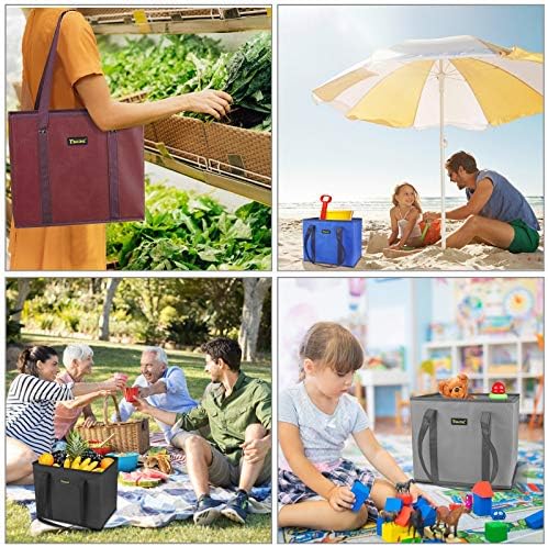 BALEINE 3PK Reusable Grocery Bags, Heavy Duty Shopping Tote Bag - Image 3