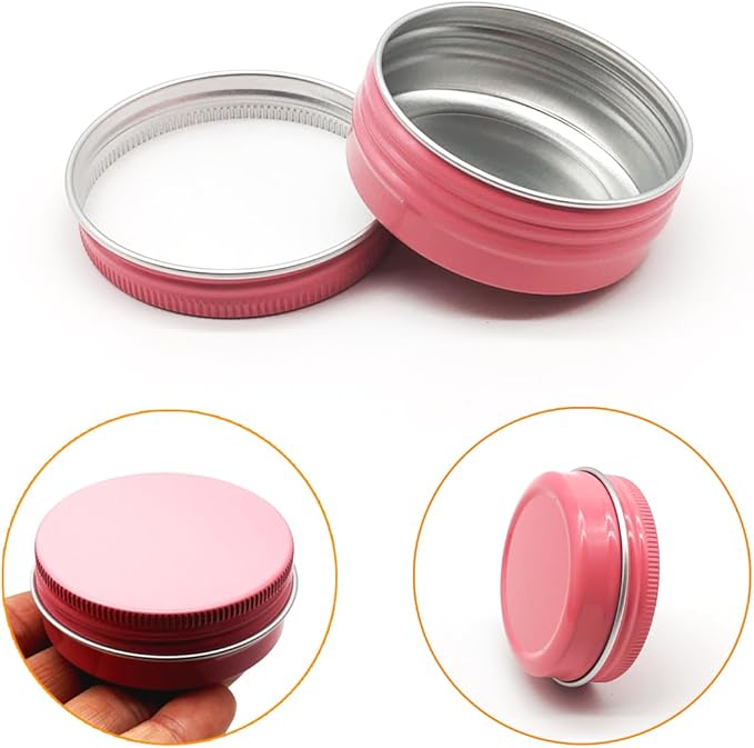 6pack 100ml Aluminum Tin Jars, 100 Gram Empty Travel Cosmetic Sample Containers with Screw Cap Lid, 100g Metal Tins Can Storage Travel Jars for DIY Crafts, Lip Balms, Face Cream, Candle, Tea
