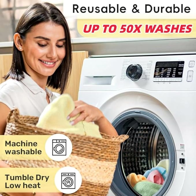 30-Pack Microfiber Cleaning Cloths Roll,Reusable Paper Towels Tear Away Cloth,Dry Wet Use Absorbent Fast-Drying Dish Towels for Home,Kitchen,Car Window,Glass Surfaces