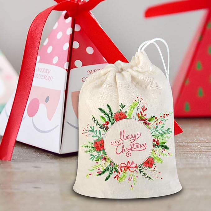 Tayfremn Cotton Drawstring Bags, Reusable Muslin Bag Natural Cotton Bags with Drawstring Produce Bag Bulk Gift Bag Jewelry Pouch for Party Wedding Home Storage, Natural Color (3 by 4 Inches)