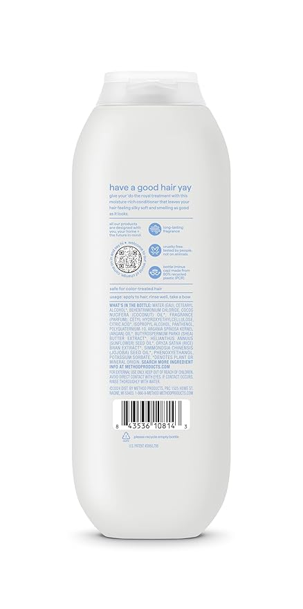 Method Moisturizing Conditioner, Simply Nourish with Shea Butter, Coconut, and Rice Milk Scent Notes, Paraben and Sulfate Free, 13.5 oz (Pack of 1)