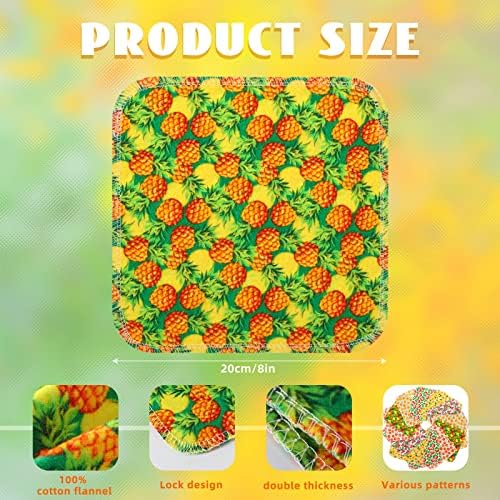 Kinlop 24 Pcs Reusable Lunchbox Cloth Napkins Bulk Fruit Style - Image 2