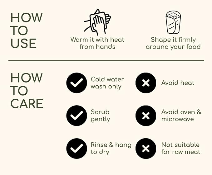 Truebee Reusable Beeswax Food Wraps 3-Pack – Non Toxic, Plastic Free, Silicone Free, Sustainable, Environmentally Friendly, Organic Cotton Beeswax Wraps (S, M, L), Signature Design