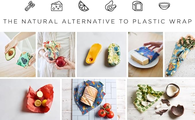 Reusable Beeswax Food Wrap Set| 5 Pack |