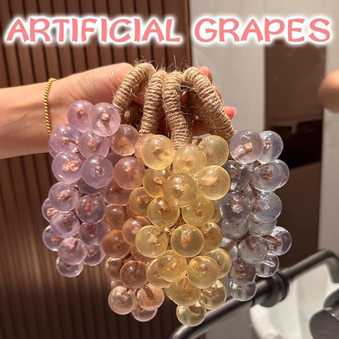 Handmade Grape Soap on a Rope, Natural Cold Process Cluster Soap Bar for Hand Wash and Bath, Decorative & Long Lasting Fragrance, Gift Set for Women Men (1, H)