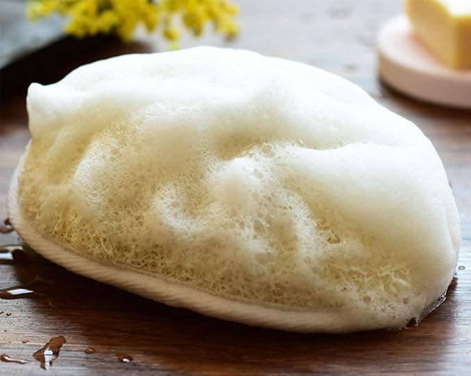 UCINNOVATE Natural Shower Loofah Eco-Friendly Egyptian Sponge, Large Exfoliating Shower Loofa Body Scrubbers Buff Away Dead Skin for Smoother, Loofah Back Scrubber Dry Brushing Body Brush Applicator
