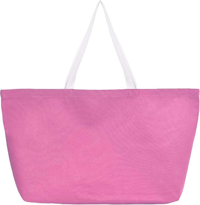 Large Canvas Tote Bag - Reusable Grocery Bag Foldable Heavy Duty Shopping Bag for DIY Art Crafts Painting Embroidery
