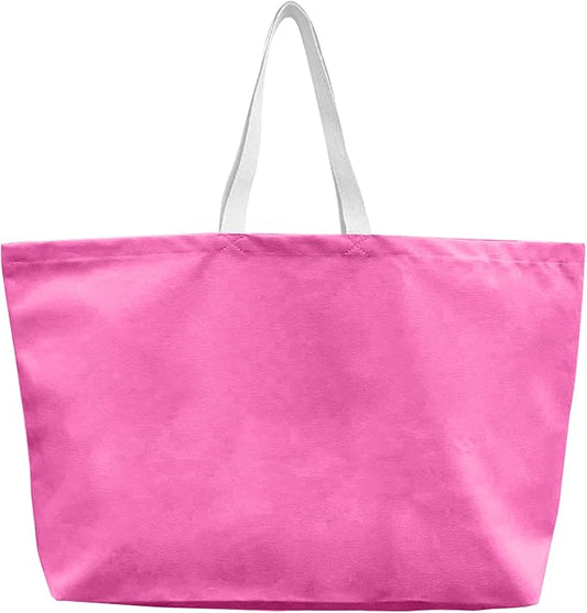 Large Canvas Tote Bag-Extra Big Shopping Beach Totes Bags Reusable Largest Grocery Plain Solid Bag 28"x8"x16"