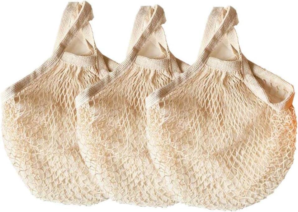Set of 12 Reusable Organic Cotton Produce Bags, Mesh Grocery Cotton String Bag Net Shopping Mesh Bags – total 12 PCS(3pcs for each size) (12) - Image 7