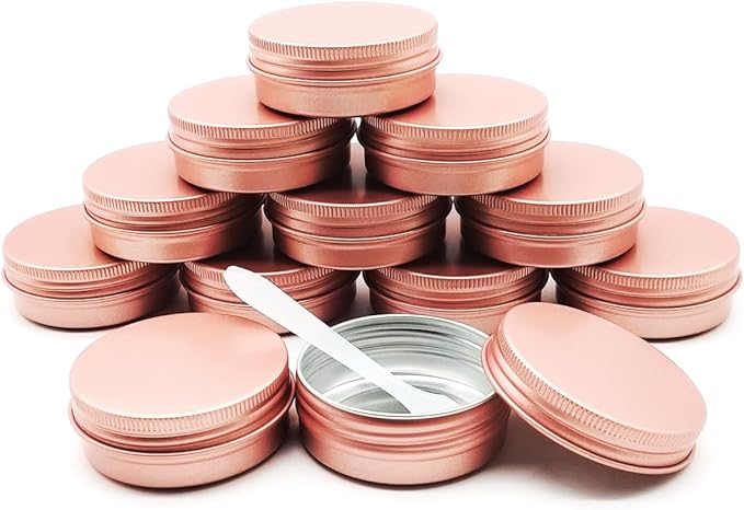 12pcs 1oz 30ml Aluminum Tin Jar, 30g Refillable Makeup Container, 30 Gram Screw Lid Round Can Sample Pot Travel for Cosmetic DIY Handmade Lip Balm Cream Salve Toner Candle Paint, Matte-Pink