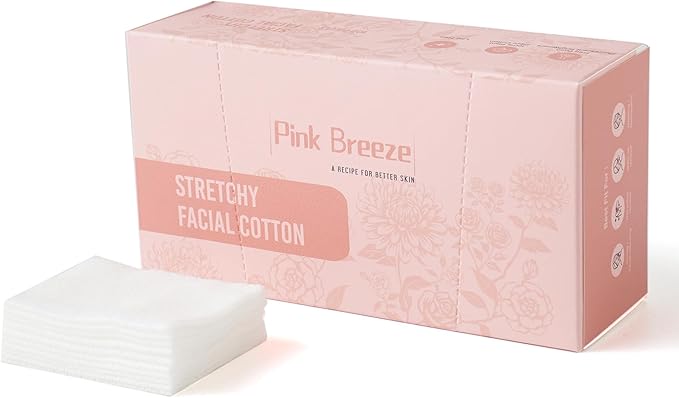 Stretchable Wet Compress Cotton Pads, 100 Count (Pack of 1) Ultra Thin Cotton Pads for Face, Nature Plant Fiber High Efficiency Wet Compress, Soft & Non-Irritating