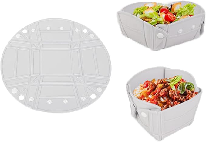 Camping Bowl Collapsible Silicone Bowl Portable Camping Tableware Folding Picnic Bowl for Travel Camping Fridge Food Storage