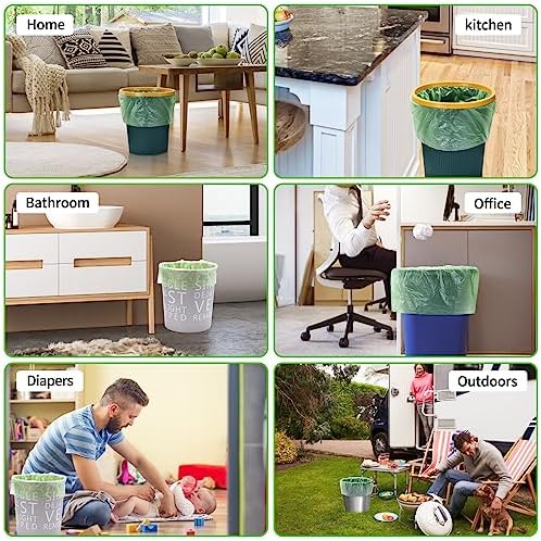 Biodegradable Small Trash Bags, 3 Gallon / 10L, 200 Count | Premium Thick Garbage Bags, Unscented Eco-Friendly Bin Liners for Kitchen, Bathroom, Office & Bedroom | EnvoWise Compostable Trash Bags - Image 5