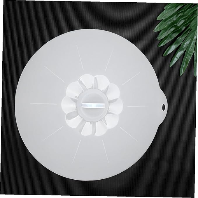 DOITOOL Extra Large Round Food Grade Silicone Suction Sealing Lid for Bowls Pans Plates Microwave and Dishwasher Safe Stretchable White Cover for Home Food Preservation
