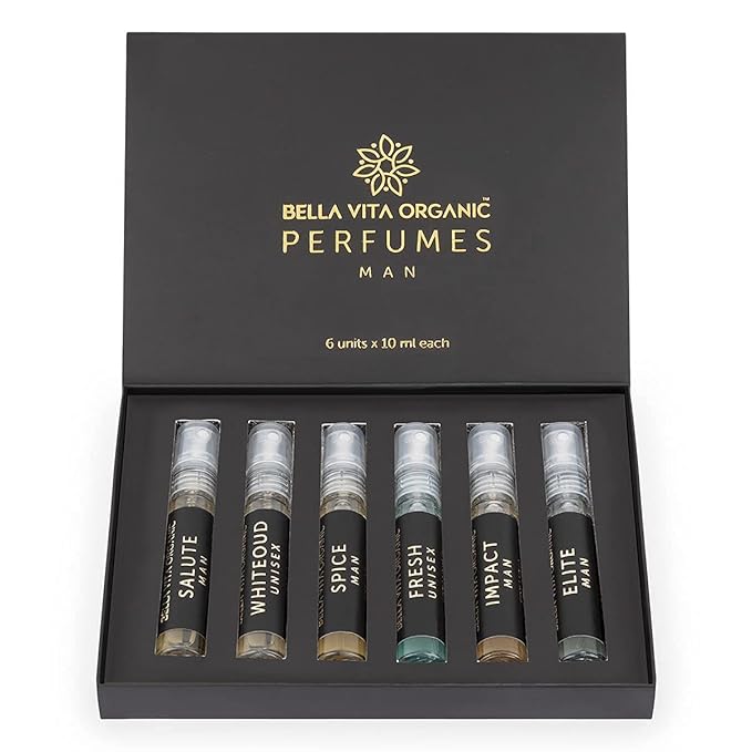 BellaVita Luxury Him and Her Perfume Gift Bundle for Men & Women | 8x20ml Mini Perfumes | Woody, Floral, Citrus, Oud, Vanilla & Musk | Couple Gift Set | Travel-Ready Fragrance Collection