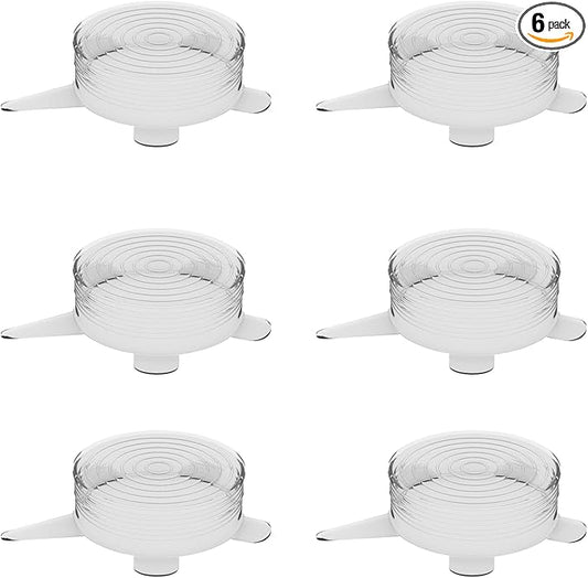 unwasted Reusable Silicone Lids (X-Small) – Upgrade Your Kitchen Gadgets with Our Silicone Covers for Food Storage – Reusable Silicone Stretch Lids and Food Covers for Containers Up to 5” (Pack of 6)