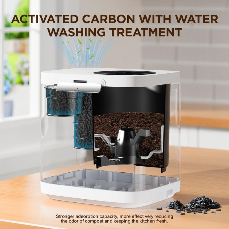4L Electric Composter with Visable Window, Kitchen Intelligent Compost Bin - Image 6