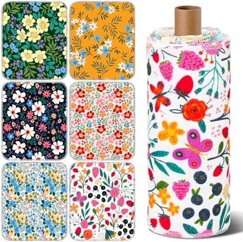 Redbaker 18 Pcs 18 Pcs Reusable Paper Towel for Kitchen,Flower Pattern by Redbaker