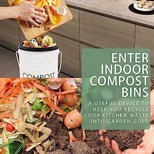 MUMTOP Compost Bin for Kitchen Countertop,1.3 Gal Metal Compost Container - Image 5