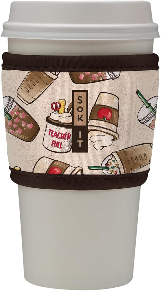 Sok It HotSok Coffee & Tea Reusable Insulated Neoprene Cup Sleeve (Teacher's Favorite)