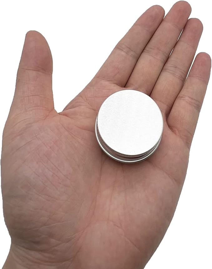 20 Pack 0.5 oz Aluminum Tin Jar with Screw Lid 15 ml Round Refillable Containers