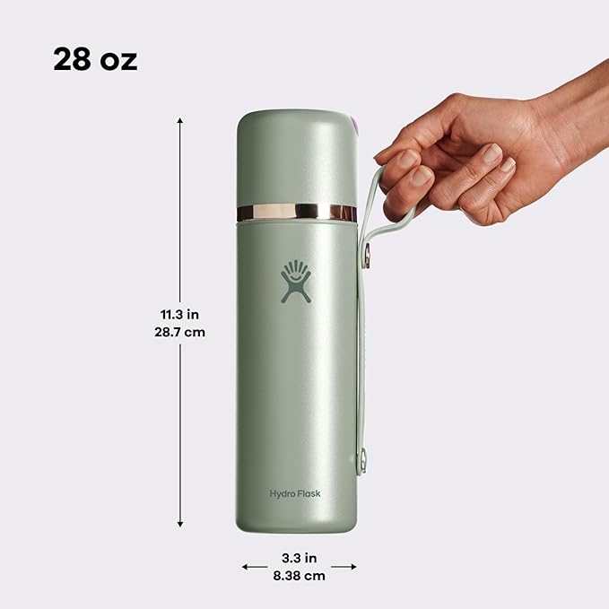 Hydro Flask Hot Flask & Cup – Insulated Stainless Steel, Hot Drink Travel Container for Coffee 28 Oz Beachplum Purple