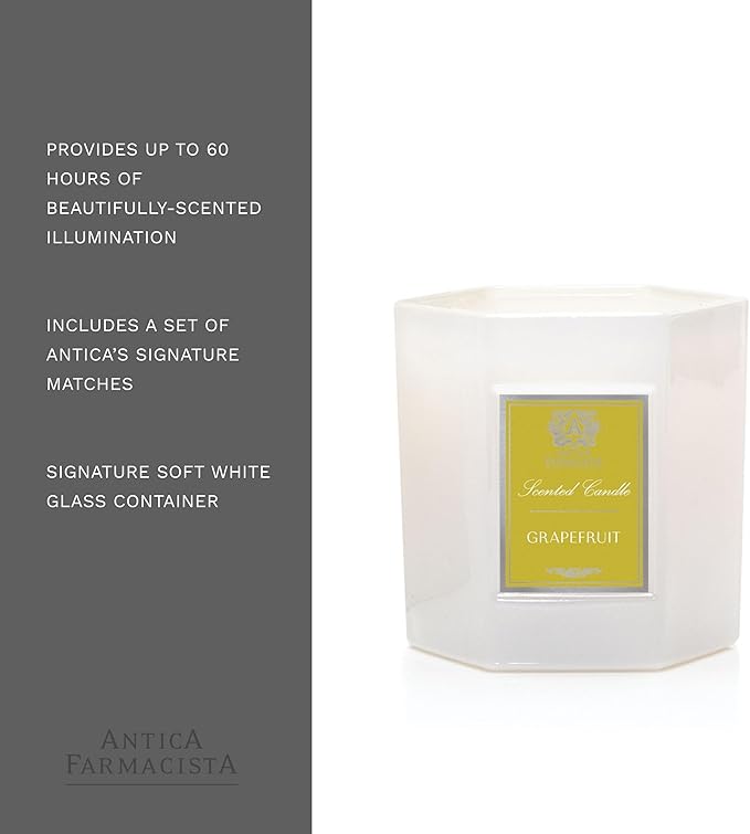 Antica Farmacista Luxury Scent Candle - Decorative Home Candle - Long-Lasting & Premium Scented - Luxury Gift - Grapefruit, 9 oz