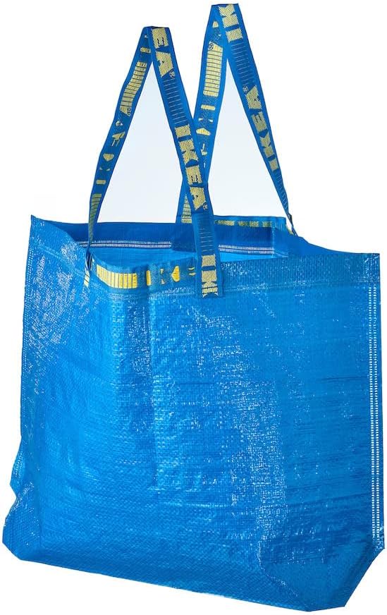IKEA 603.017.07 FRAKTA Medium Shopping Bags (Set of 6), Blue, 55 lb Max. Load, 10 Gallon Volume, Easy to Keep Clean, Takes Up Little Space to Store as It Folds Flat - Image 3