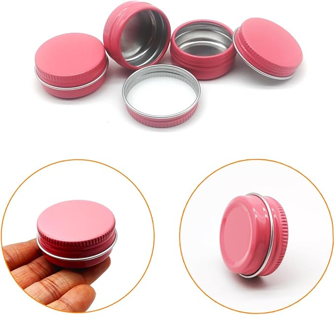 10ml Aluminum Tin Jar, Refillable Makeup Containers 10g Aluminum Screw up Lid Small Round Container Bottle for Cosmetics, Lip Balm, Cream, Toner, Eyeshadow, Candle, Tea, Beads, 24 Pack Tins
